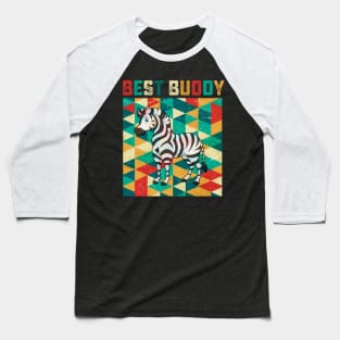 Best Buddy Zebra Baseball T-Shirt